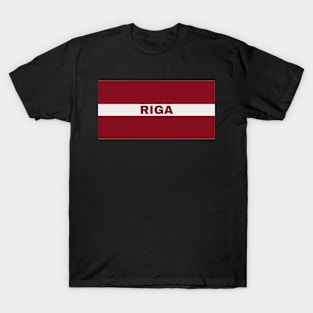 Riga City in Latvian Flag T-Shirt